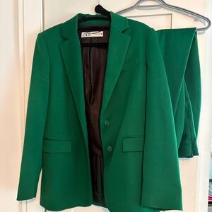 Dark green ZARA matching suit